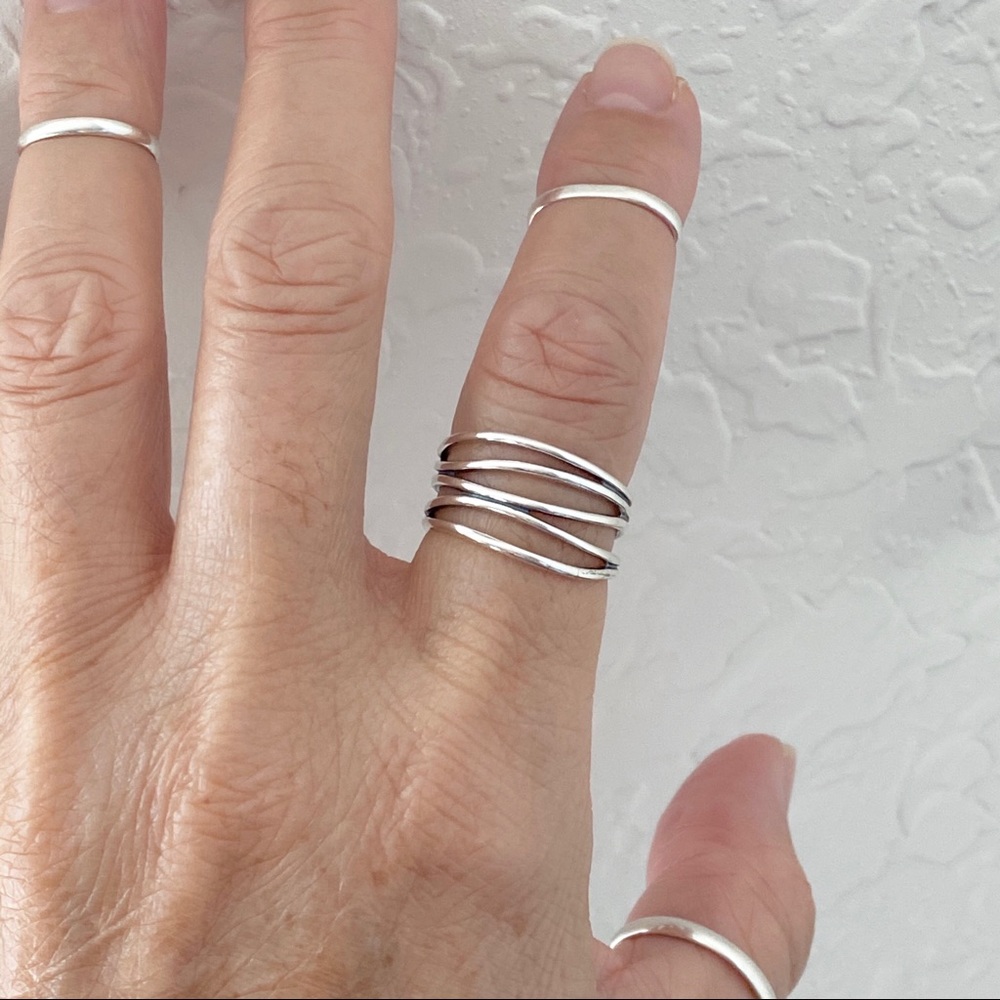 Sterling Silver Statement Wraparound Ring, Boho R… - image 8